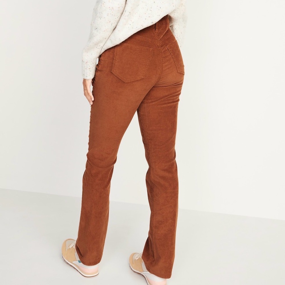 NWT - Old Navy Rust Corduroy Pants Kicker Boot Cut - Size 4 Tall